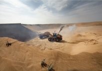 Pillage de sable au Maroc.