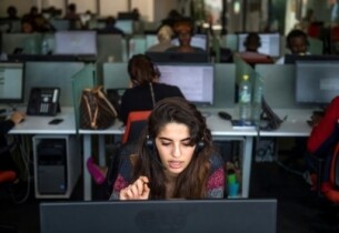 Un call center au Maroc