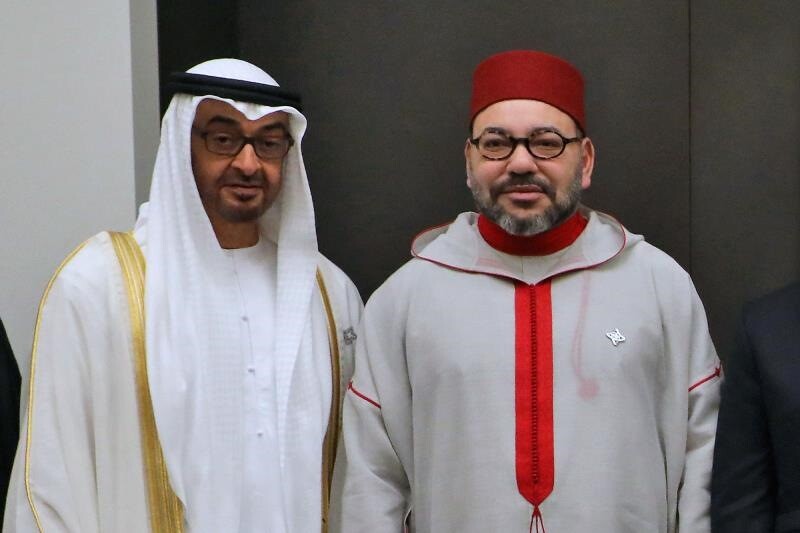 Le roi Mohammed VI et le président des Émirats arabes unis, Cheikh Mohamed bin Zayed Al Nahyan. Crédit : Reuters
