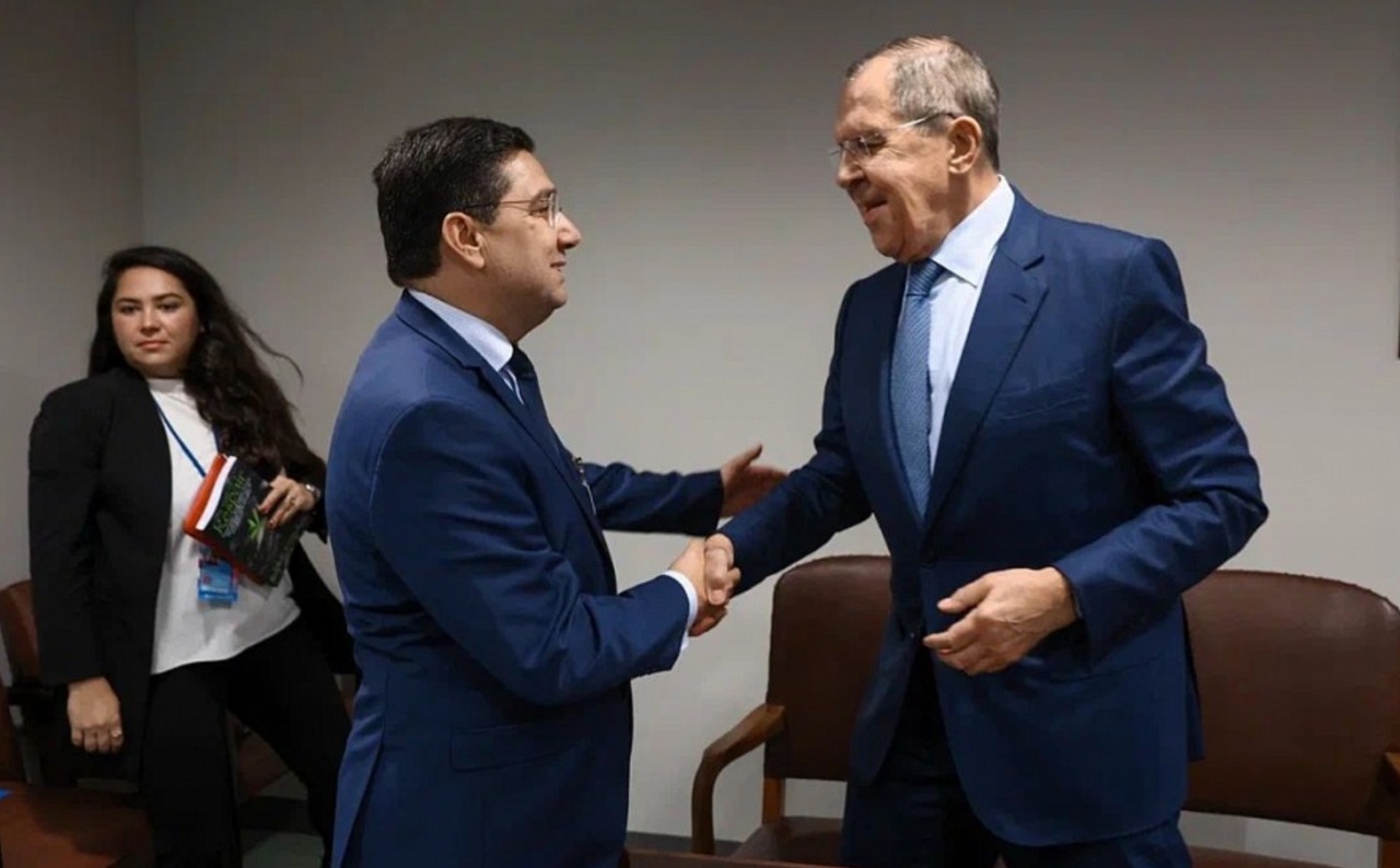Lavrov et Bourita. Crédit : Diplomatie russe
