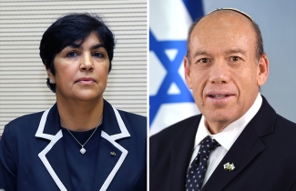 Zineb El Adaoui (à gauche) et Matanyahu Englman (à droite)