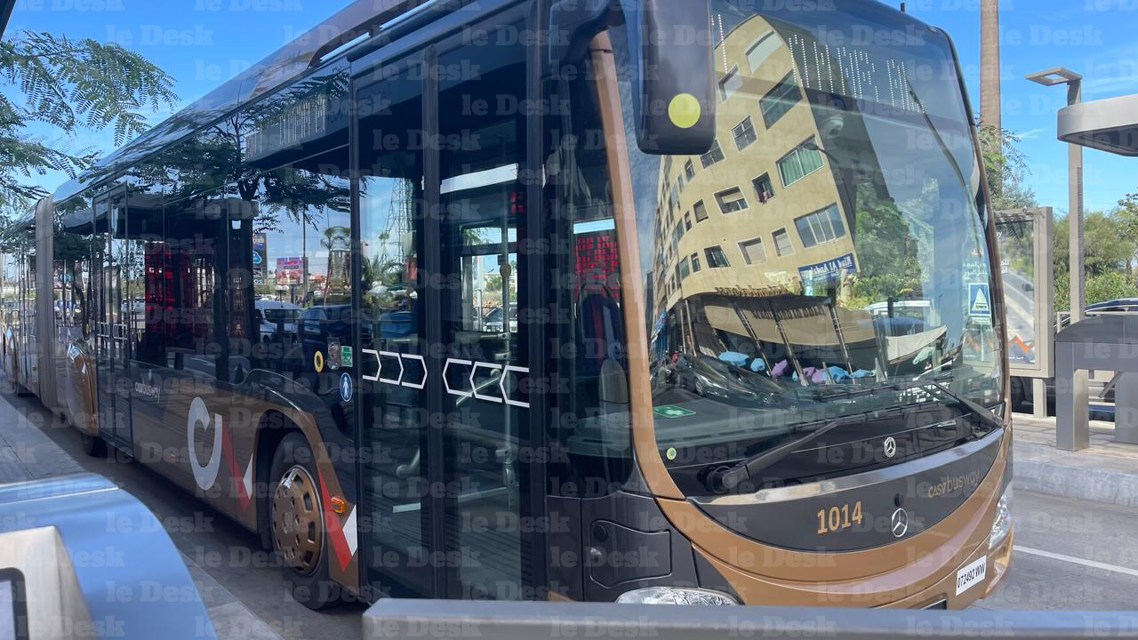 Busway de Casablanca. Crédit: Le Desk