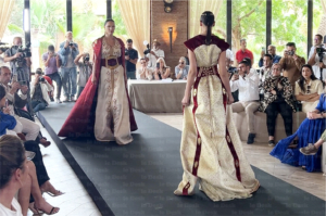 Des créations de caftan participant au défilé des jeunes talents.