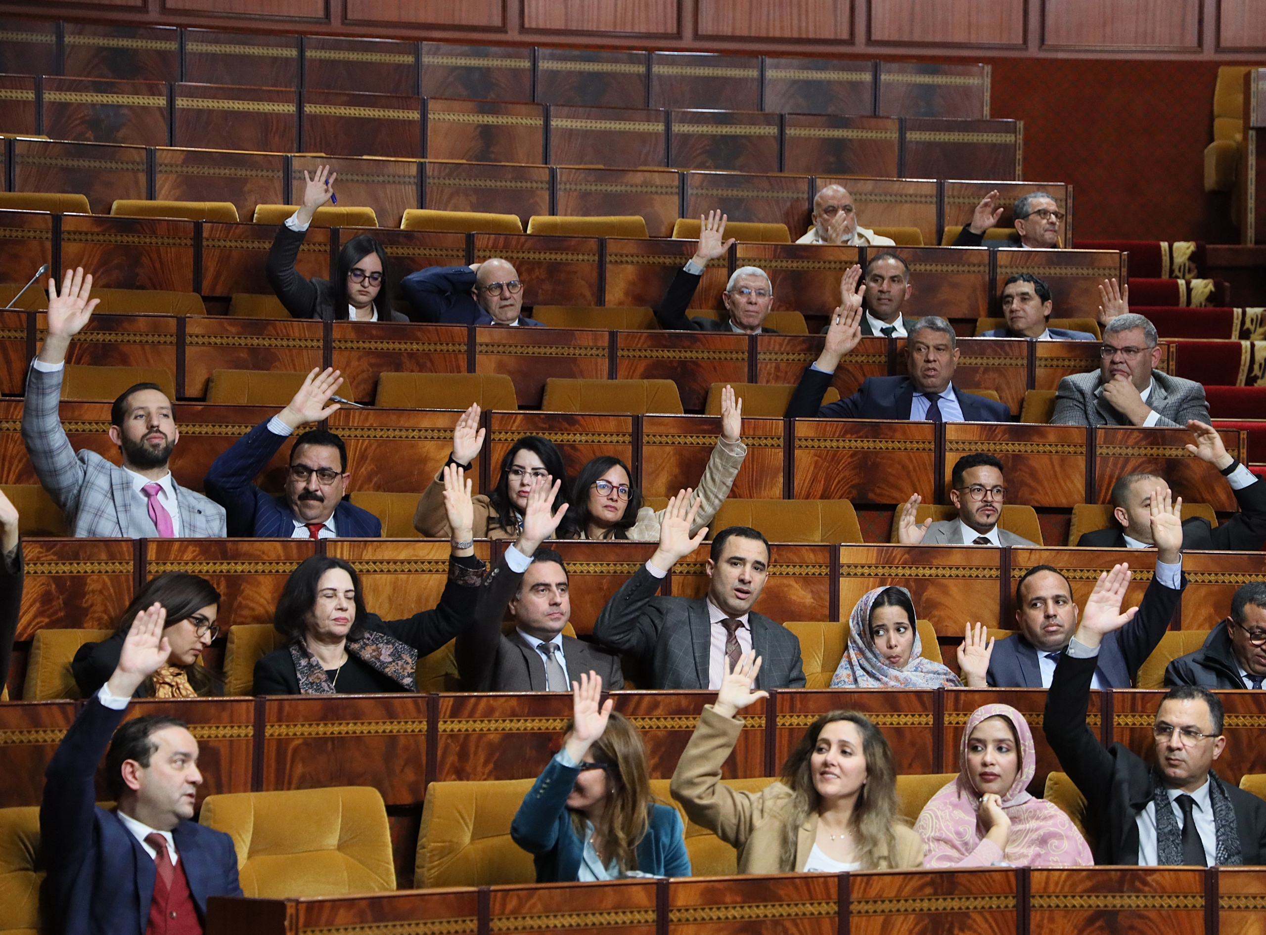 Une séance de vote à la Chambre des représentants, à Rabat.