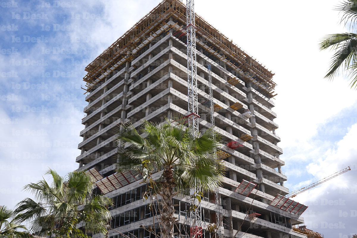 Chantier immobilier à Casablanca.