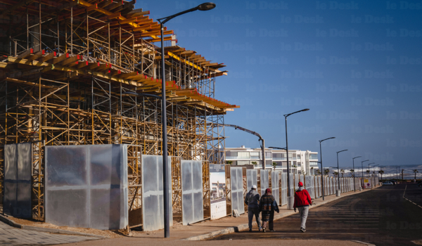 Un chantier immobilier à Dar Bouazza
