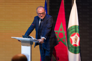 Olivier Vincent, directeur exécutif de l'export chez Bpifrance, lors du forum économique d'affaires Maroc-France pour la Coupe du Monde 2030.