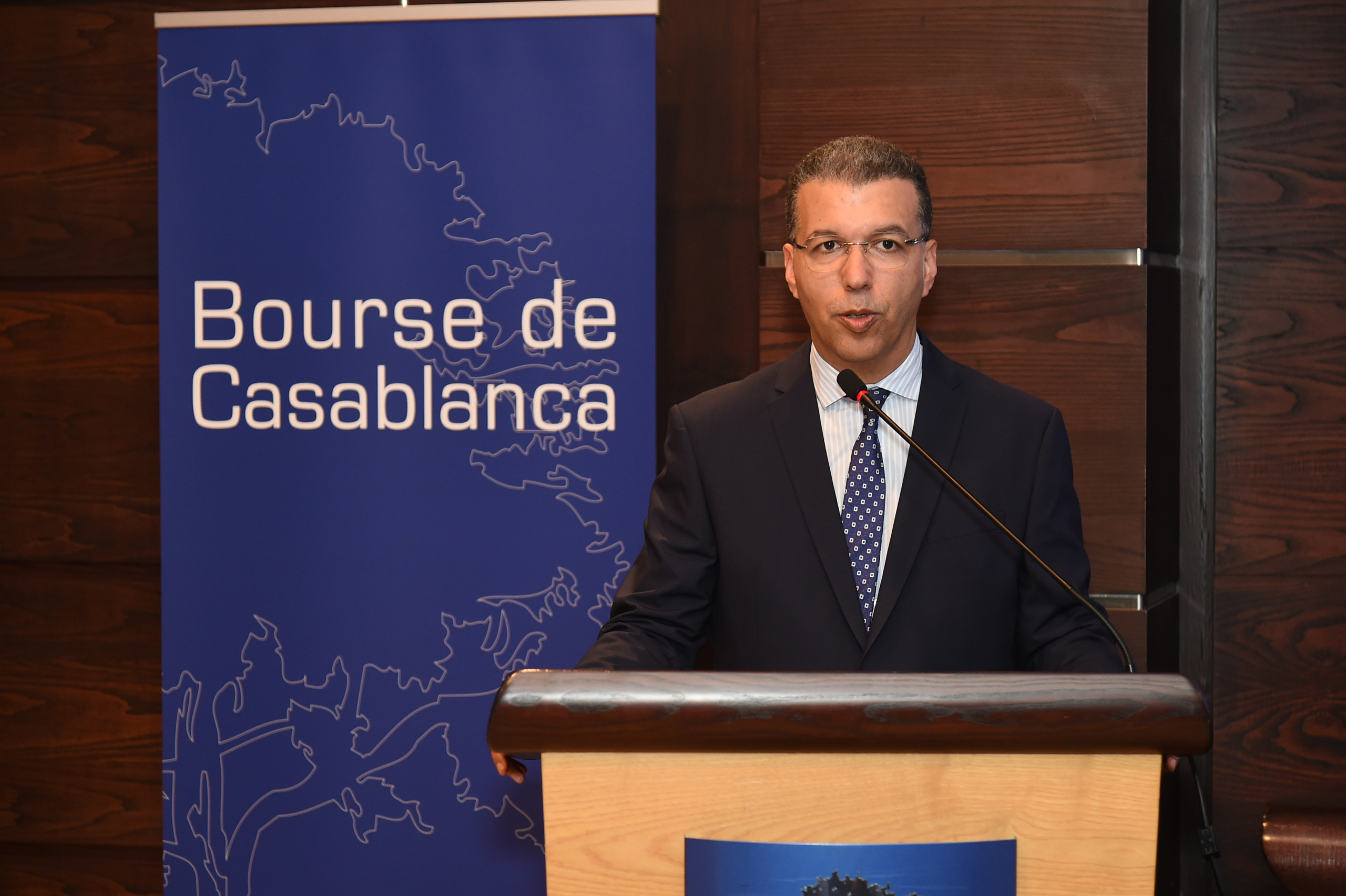 Le directeur général de la Bourse de Casablanca, Tarik Senhaji. Crédit : MAP
