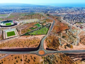 Abords du Grand Stade d'Agadir. Crédit : DR