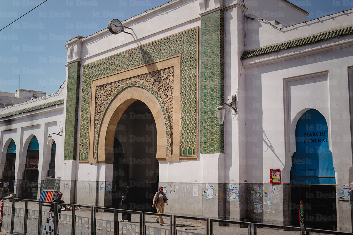 L'entrée du Marché central à Casablanca.