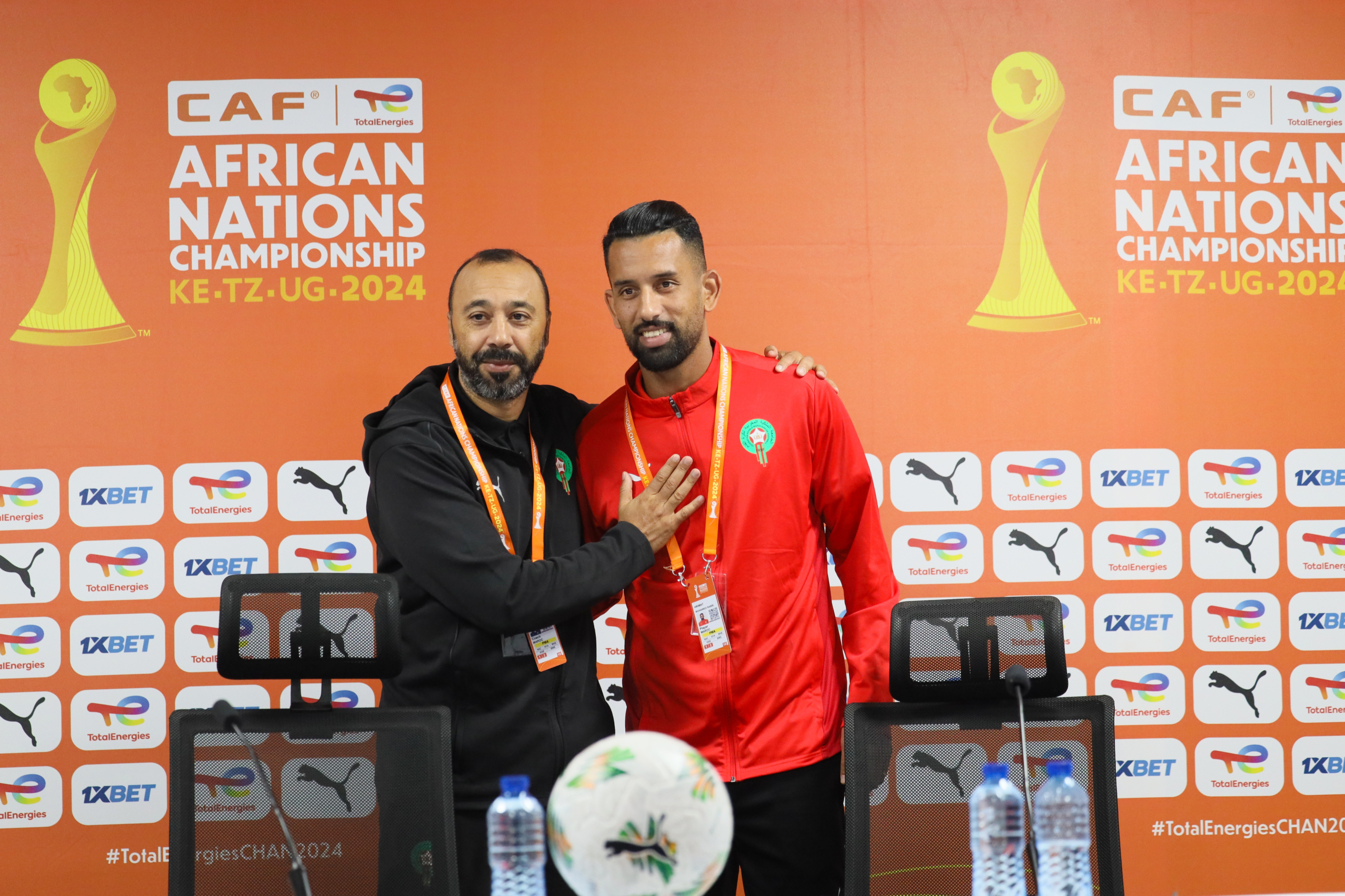 L’entraîneur Tarik Sektioui tient une conférence de presse d’avant match Maroc-Angola au stade Kasarani, au Kenya.