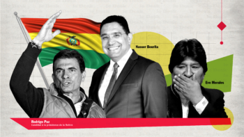 Rodrigo Paz, candidat en pole position pour la présidence bolivienne. Création : Zineb Azeddine / Le Desk