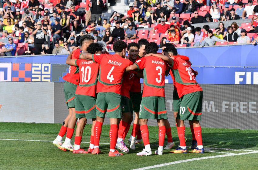 La sélection marocaine des U20. Crédit : FRMF