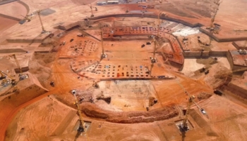 Chantier du Grand Stade Hassan II. Crédit : DR