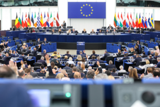 Dans l'enceinte du Parlement européen