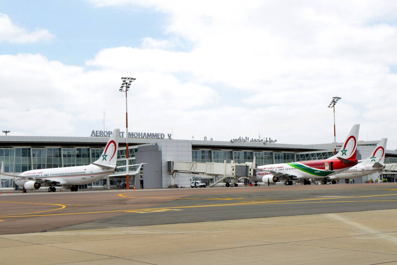 Des avions de RAM stationnés sur le tarmac de l'aéroport Mohammed V de Casablanca