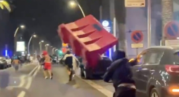 À El Jadida, les manifestants ont causé des dégâts matériels sur la corniche. Crédit : DR