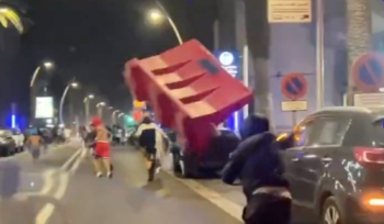 À El Jadida, les manifestants ont causé des dégâts matériels sur la corniche. Crédit : DR