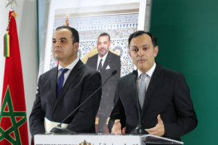 Le ministre de l’Inclusion économique, de la Petite entreprise, de l’Emploi et des Compétences, Younes Sekkouri s’exprime lors d’un point de presse tenu à l’issue du Conseil de gouvernement.