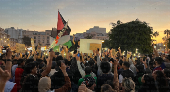 Manifestion de la GenZ212 à Casablanca, le 18 octobre. Crédit : Sami Lakmahri/LeDesk.