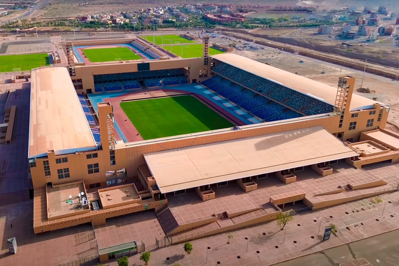 Une vue aérienne du Grand Stade de Marrakech.