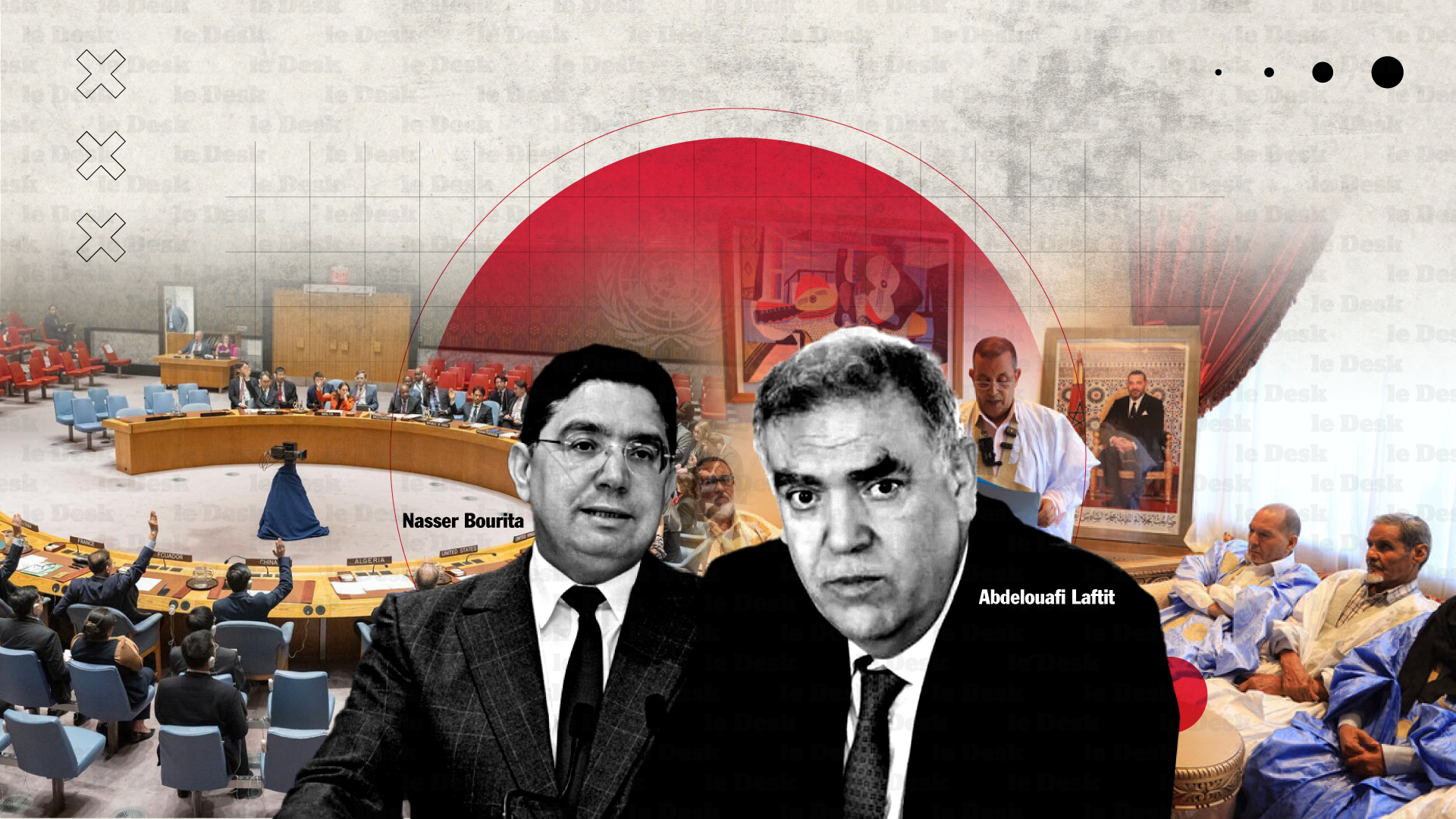 Nasser Bourita, ministre des Affaires étrangères et Abdelouafi Laftit, ministre de l'Intérieur.