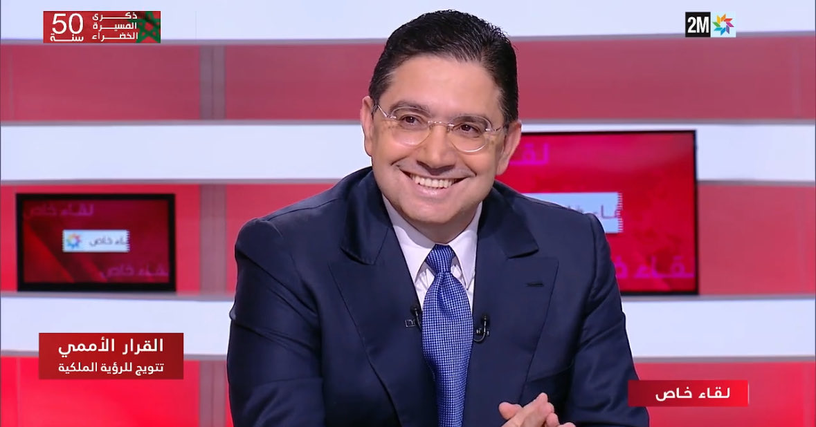 Nasser Bourita, ministre des Affaires étrangères sur le plateau de 2M.