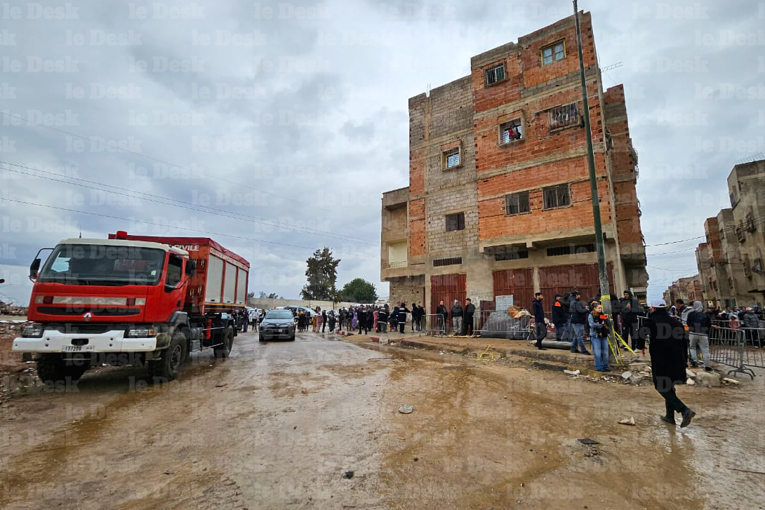 Les lieux du drame qui a coûté la vie à vingt-deux personnes, dans le quartier Al Massira à Fès.