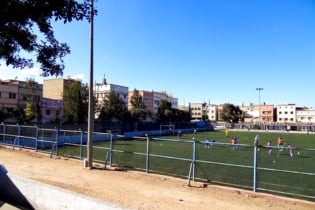 Le Stade Ba Mohammed, dans l'arrondissement de Sbata, à Casablanca.