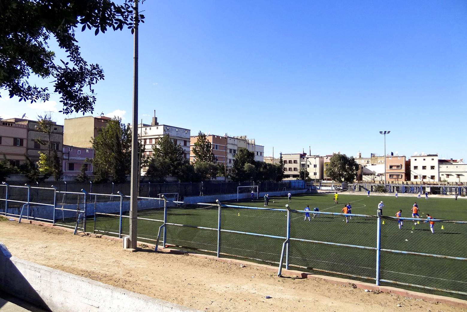 Le Stade Ba Mohammed, dans l'arrondissement de Sbata, à Casablanca.