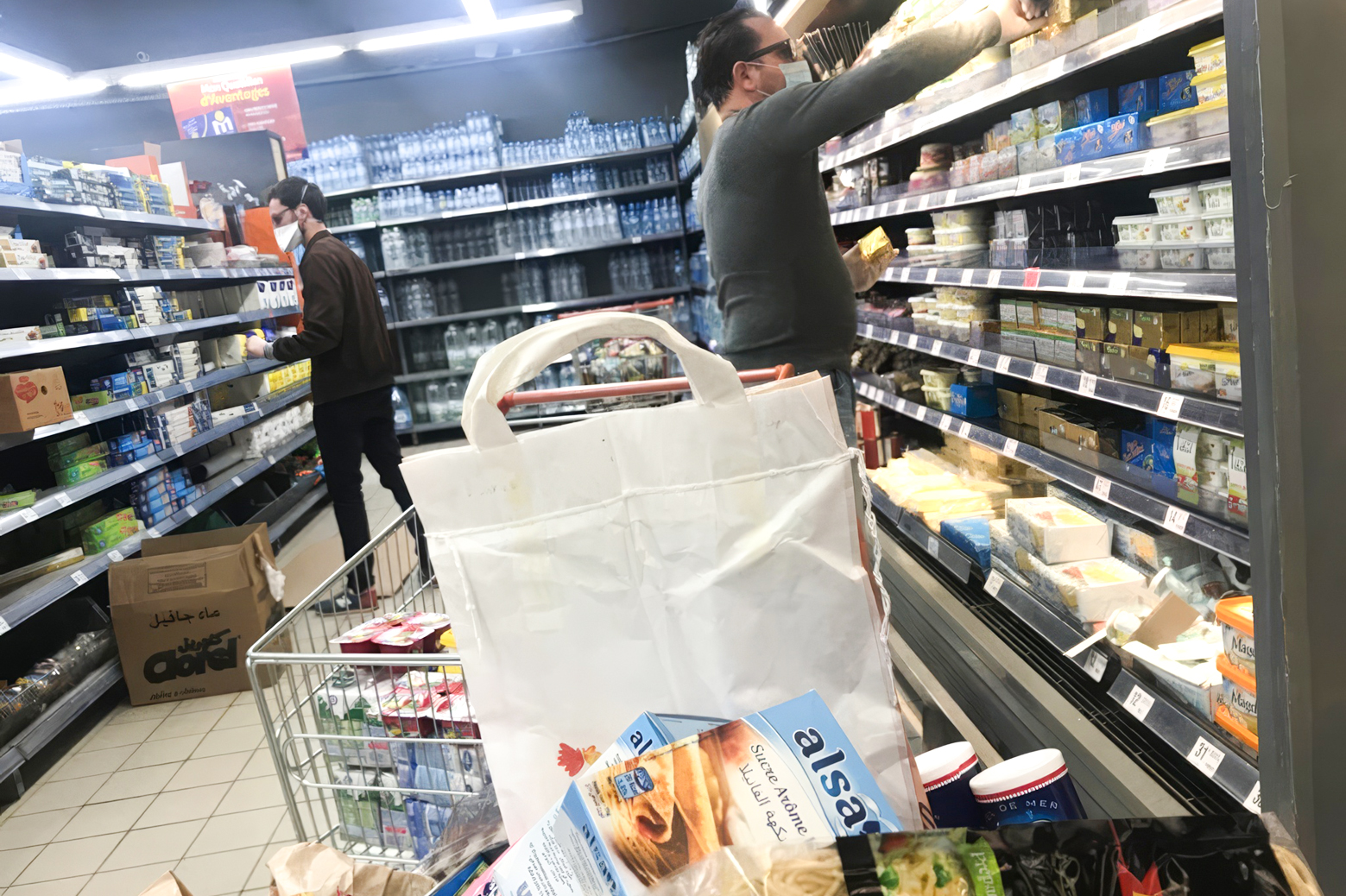 Dans un supermarché à Casablanca. Crédit : Le Desk