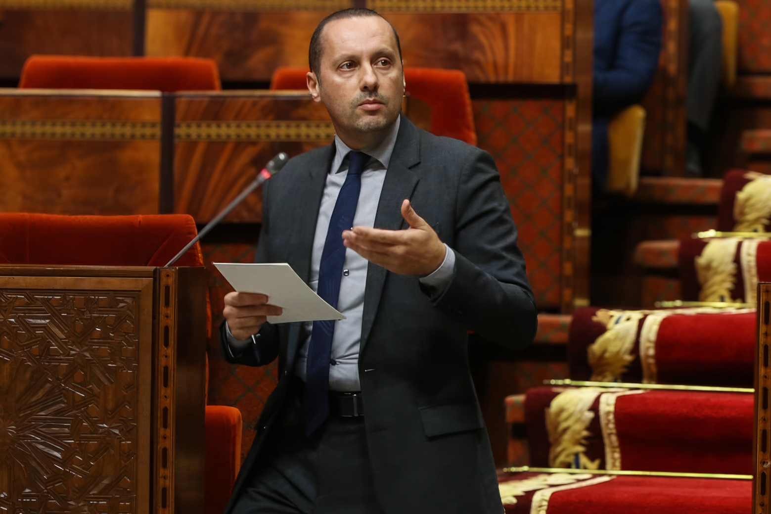 Amine Tehraoui, ministre de la Santé et de la Protection sociale, au Parlement.