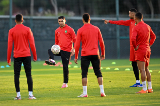 Durant la séance d’entraînement de l’équipe nationale d'avant-match Maroc-Mali.