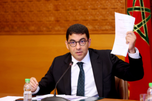 Mehdi Bensaid, ministre de la Jeunesse, de la Culture et de la Communication , lors de présentation du projet de loi n° 26.25 portant sur la réorganisation du Conseil national de la presse (CNP) à la Chambre des conseillers, le 8 septembre 2025.
