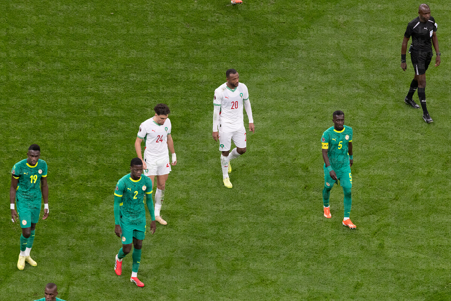 Lors de la finale de la CAN 2025 opposant les sélections marocaine et sénégalaise.