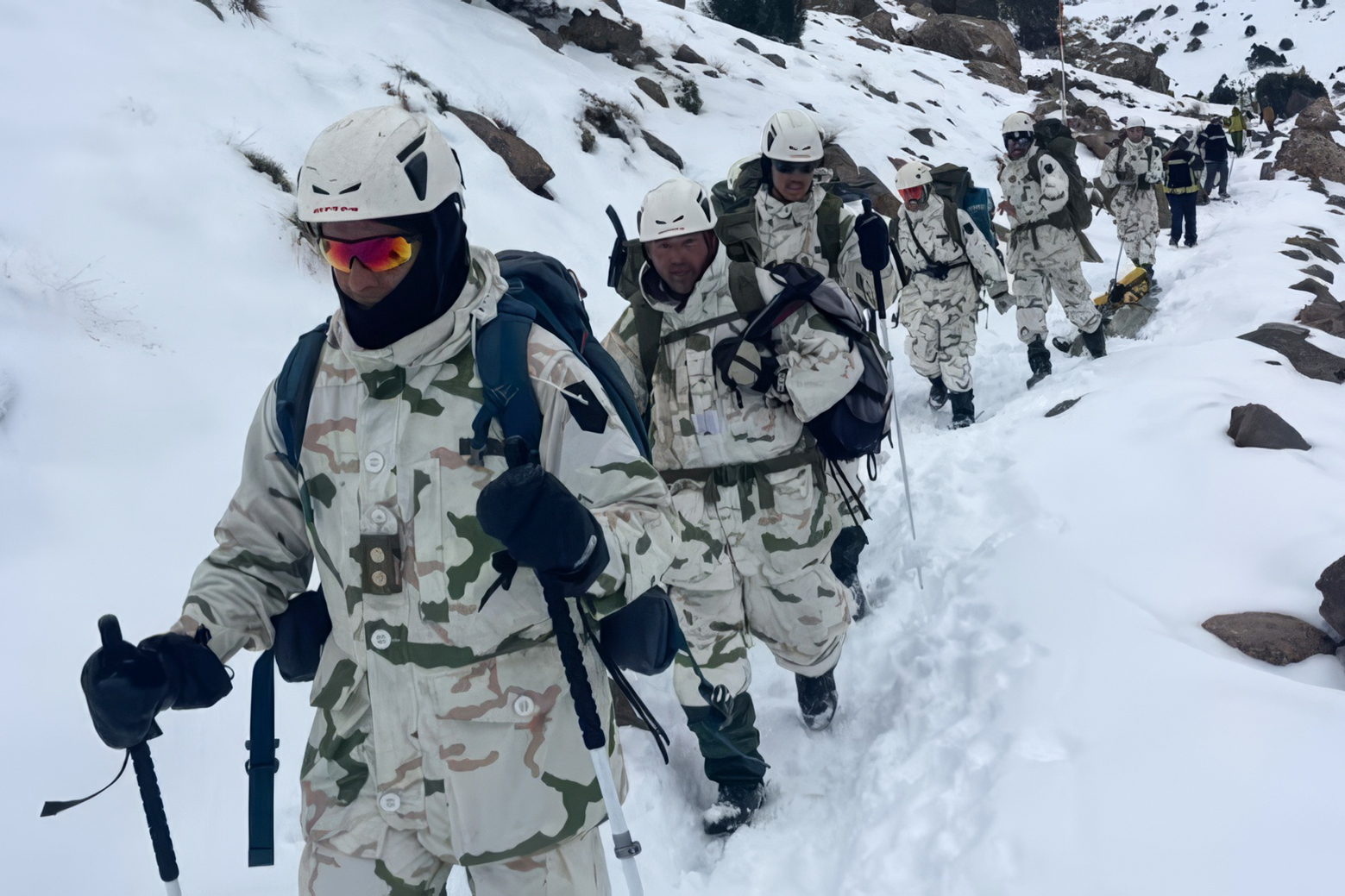Un bataillon des chasseurs de l'Atlas.