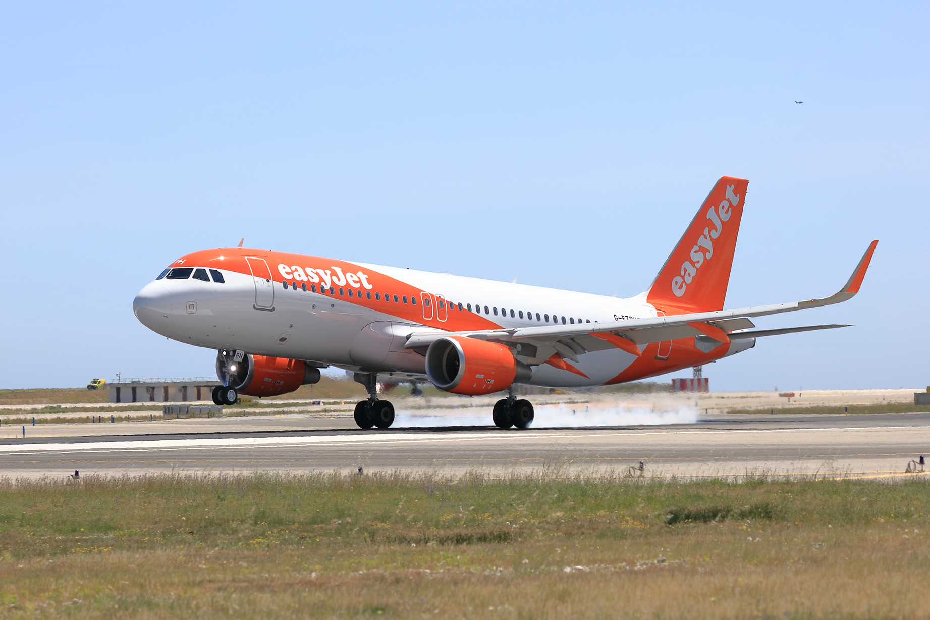 Un Airbus A320 de la compagnie low-cost britannique EasyJet.