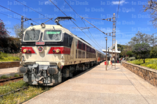 Un train dans la gare Casa Oasis, à Casablanca.