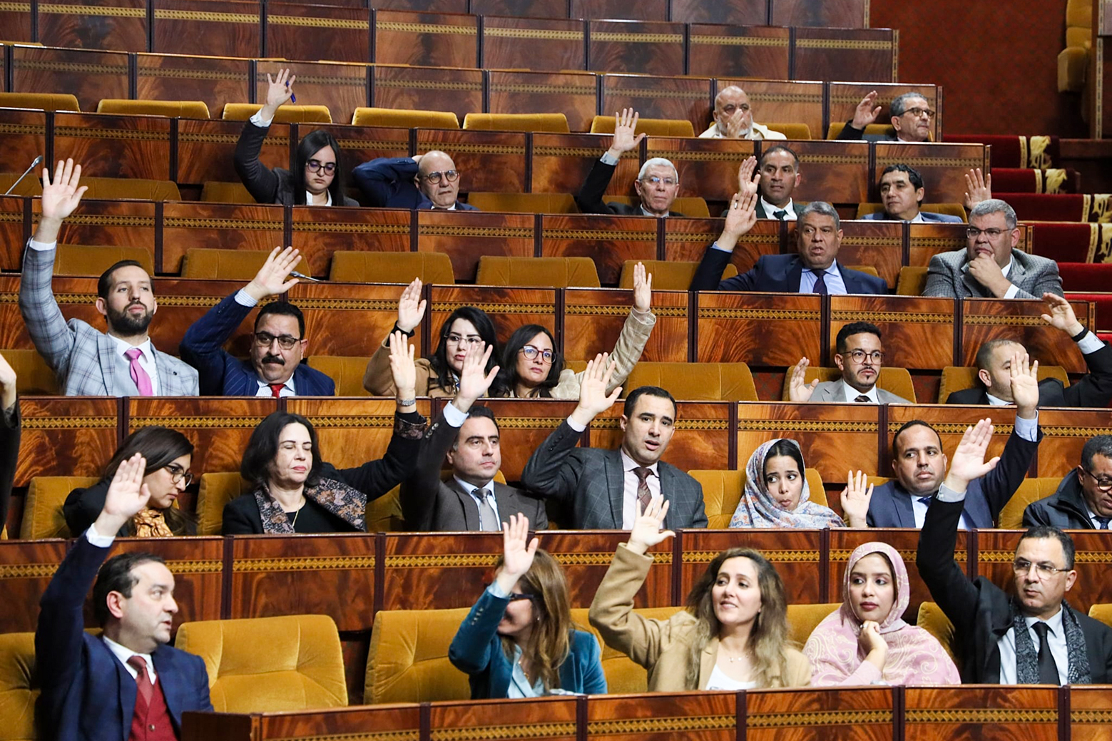 Une séance de vote à la Chambre des représentants, à Rabat.