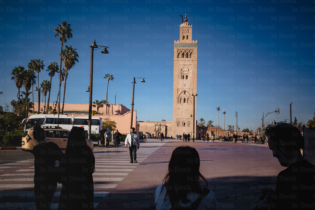 La mosquée Koutoubia, à proximité de la place Jemaa El Fna, à Marrakech.