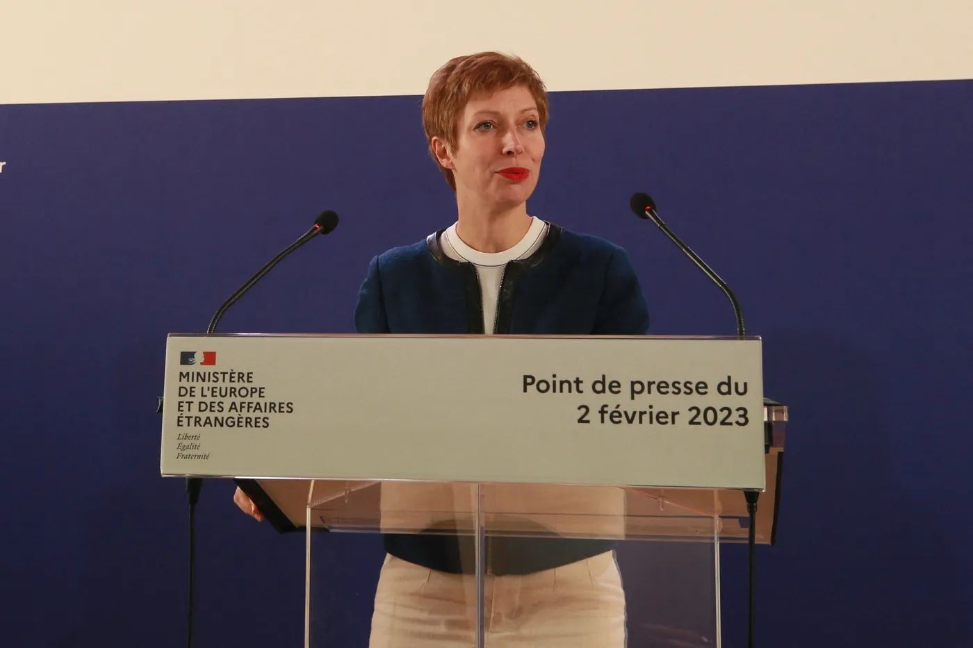 Anne-Claire Legendre, pressentie pour le poste de présidente de l'Institut du monde arabe à Paris.