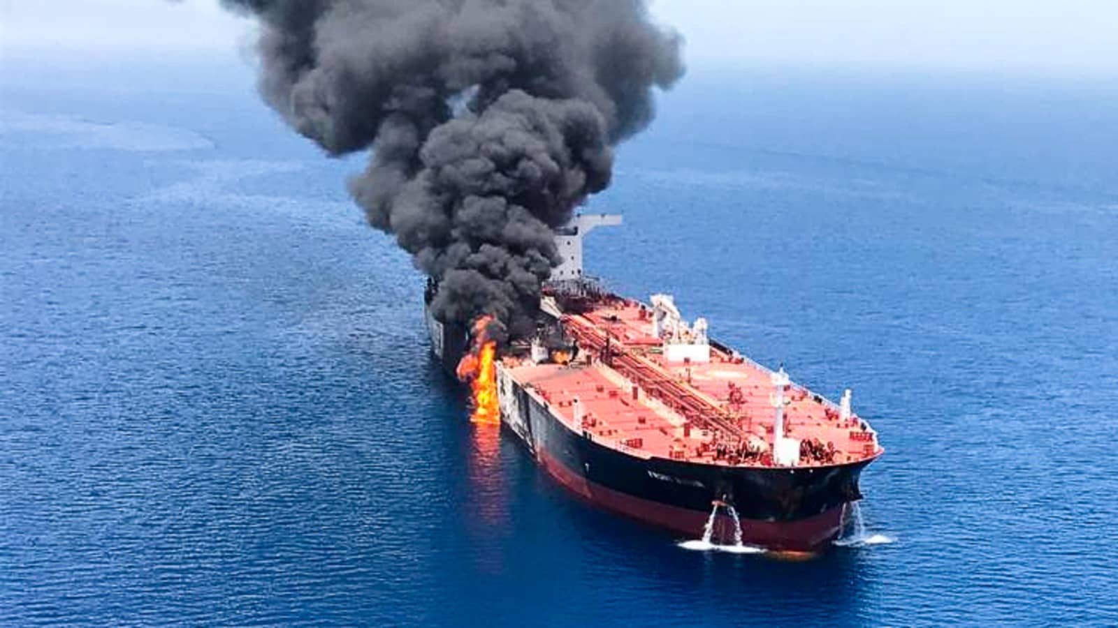 Un tanker frappé par l'Iran dans le détroit d'Ormuz en 2019
