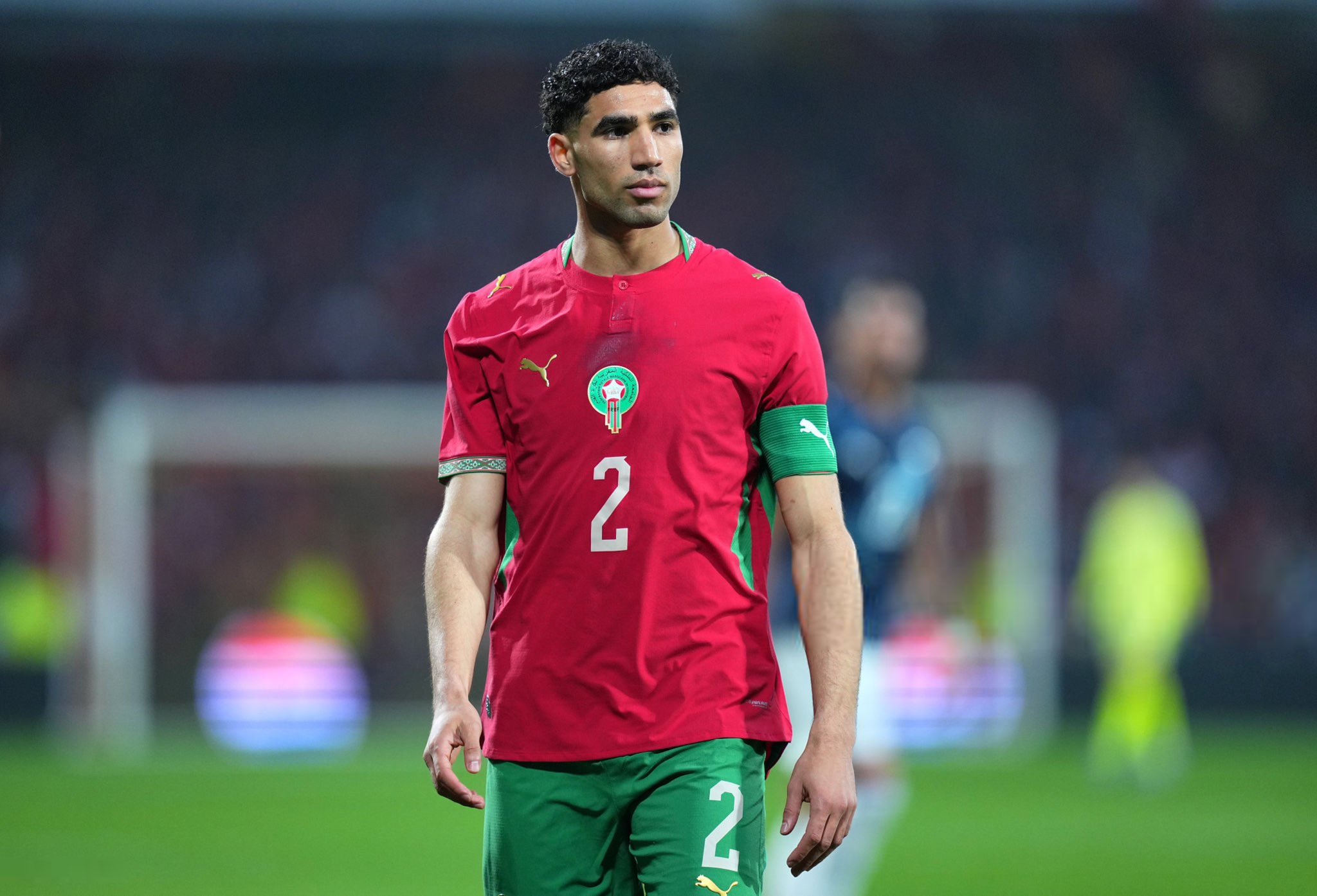 Achraf Hakimi durant le match Maroc-Paraguay à Lens le 31 mars.