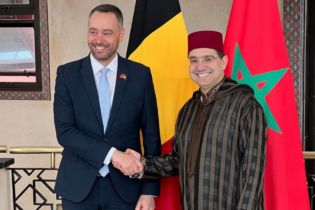 Nasser Bourita, ministre des Affaires étrangères, et son homologue belge, Maxime Prévot, à l’issue de leur rencontre le 2 mars 2026 à Rabat.