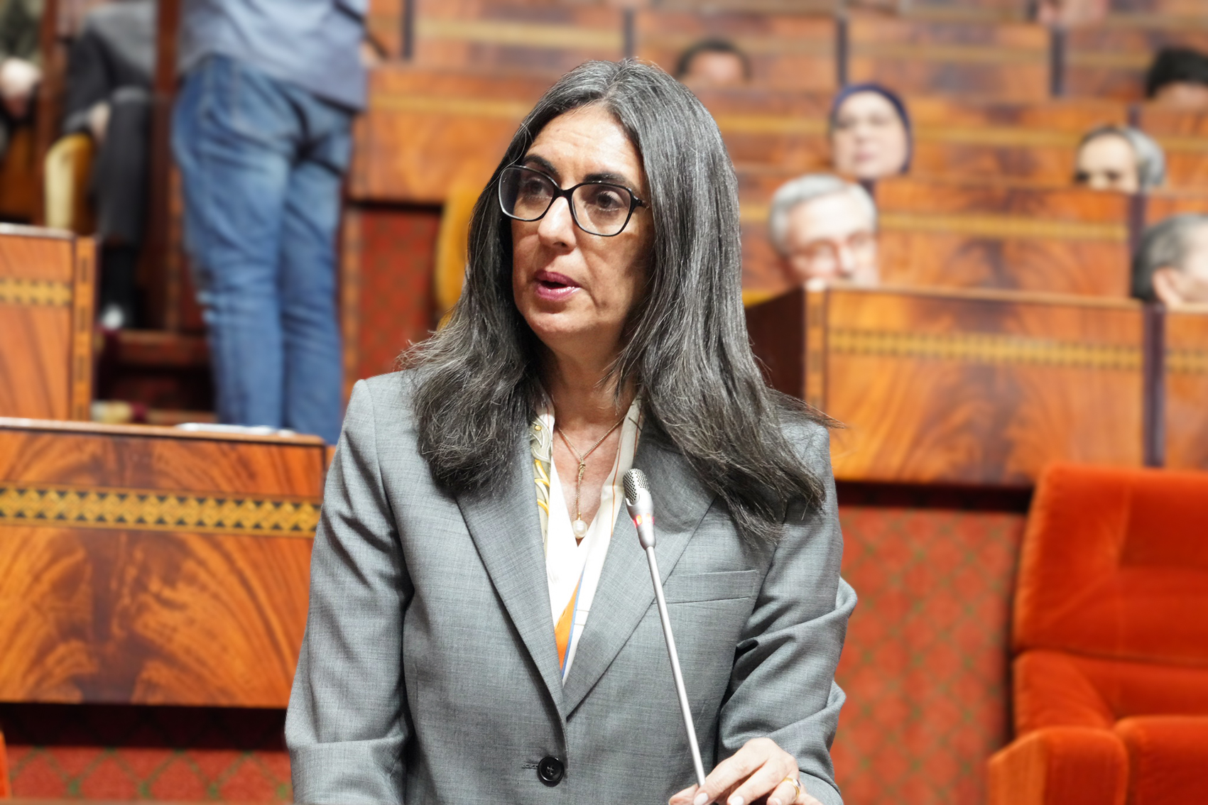 Nadia Fettah, ministre de l'Économie et des Finances, à la Chambre des représentants, le 27 avril 2026.
