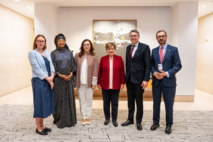 Neila Tazi avec Kristalina Georgieva, directrice générale du FMI à Washington, le 14 avril 2026