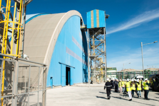 Un dépôt d'engrais du groupe OCP destinés à l'export, à Jorf Lasfar.