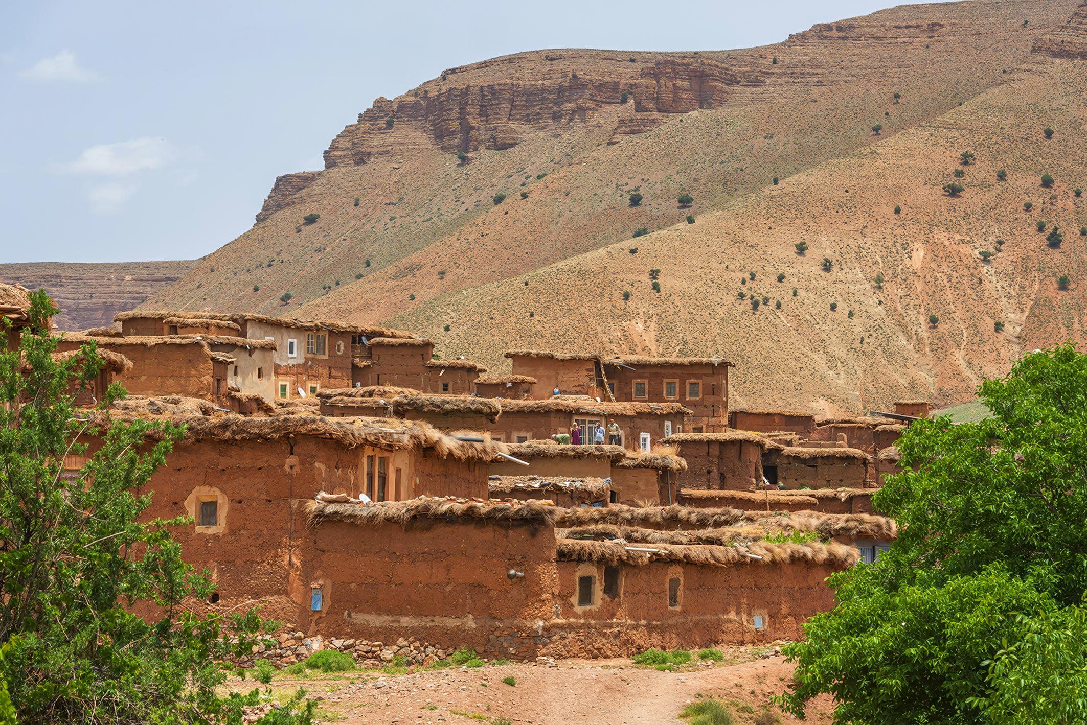 La vallée d'Aït Bouguemez est parsemée de villages traditionnels. Crédit : Oussama Rhaleb / Le Desk