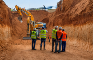 Sur le chantier de la LGV Kénitra-Marrakech.