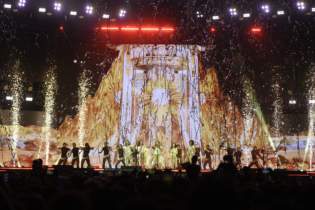 Le groupe sud-coréen Itzy sur la scène OLM Souissi, dans le cadre de la 21e édition du Festival Mawazine - Rythmes du monde, le 23 juin 2026 à Rabat.